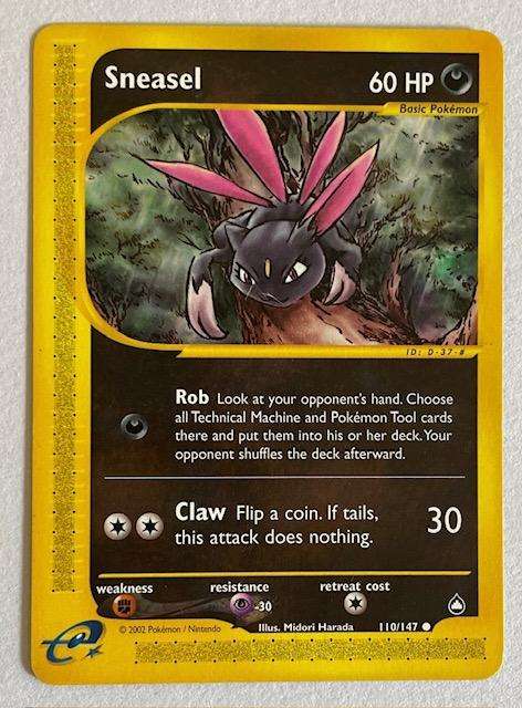 Pokémon Trading Card -  SNEASEL - 2002 - 110/147 NM