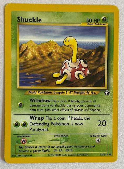 Pokémon Trading Card -  SHUCKLE 2000 - 72/111 - LP NM