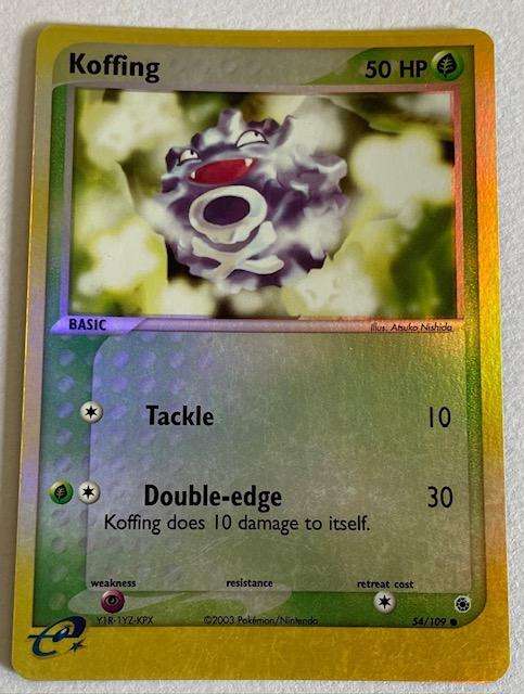 Pokémon Trading Card -  KOFFING - 2003 - REV HOLO - 54/109 LP NM