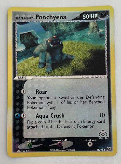 Pokémon Trading Card -  POOCHYENA - REV HOLO - 2004 - 55/95 LP NM