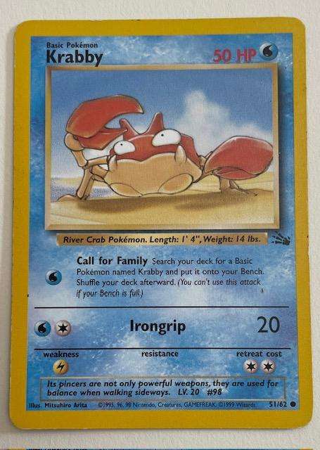 Pokémon TCG - KRABBY - 1999 - 51/62 - LP