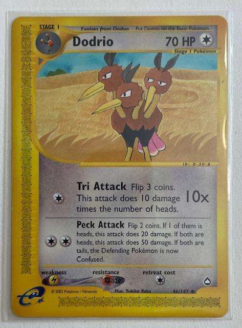 Pokémon TCG - DODRIO - 2002 - 46/147 - UNCOMMON  - LP NM