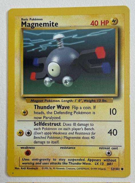 Pokémon TCG - MAGNEMITE - 1999 - 53/102  - LP