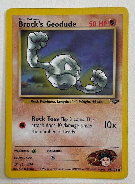 Pokémon TCG - BROCKS GEODUDE - 2000 - 68/132  LP