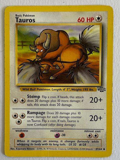 Pokémon TCG - TAUROS - 1999 - 47/64  LP
