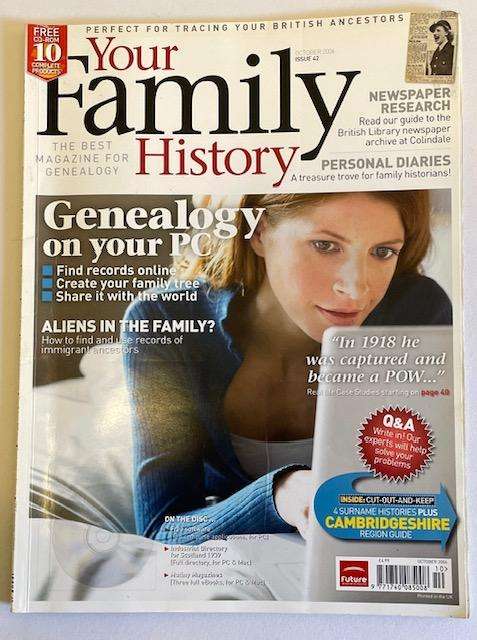 YOUR FAMILY HISTORY MONTHLY MAGAZINE - IMMIGRANT ANCESTORS, POW  AND MORE - #42 - 2006
