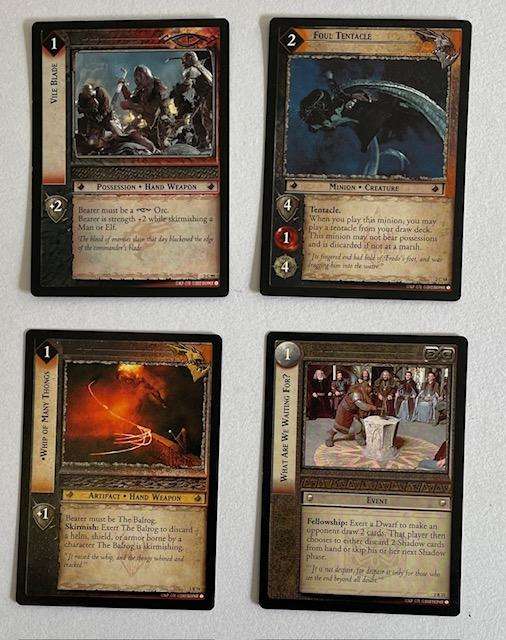 LORD OF THE RINGS TCG - X4  CARDS 2002 - DECIPHER