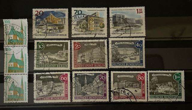 Mixed lot of German Building stamps - used - Thematic