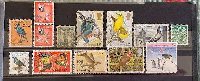 Mixed lot of BIRD stamps - used - Thematic