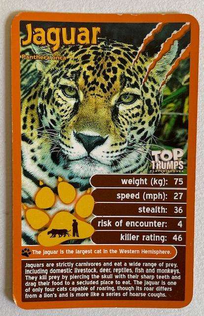 Top Trumps cards - Deadliest Predators - Collectable