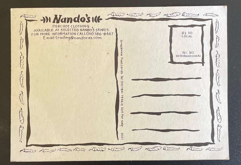 Vintage Postcard  - Nando's - "Who Came First"