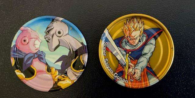 Dragon Ball Z  Metal Tazo's x 2 - Great condition! 2003