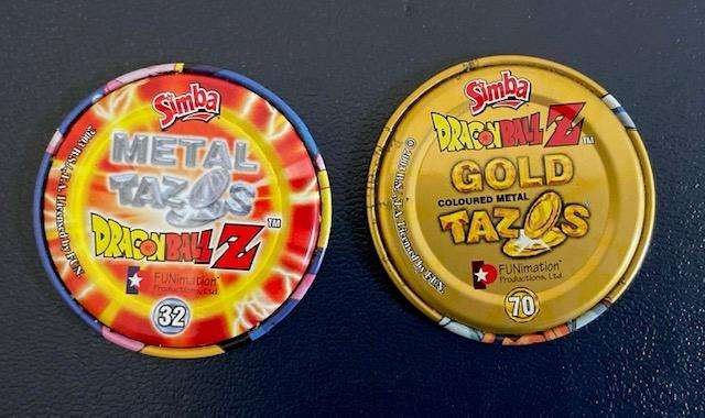 Dragon Ball Z  Metal Tazo's x 2 - Great condition! 2003