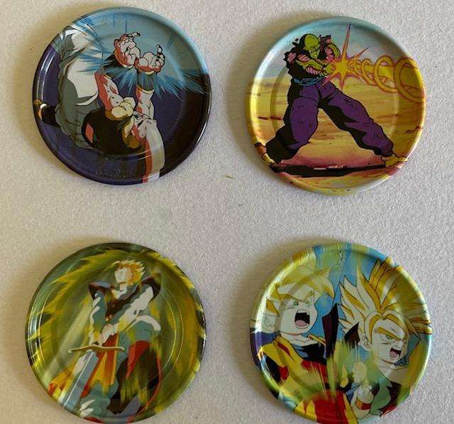 Dragon Ball Z  Metal Tazo's x 4 - Great condition! 2003
