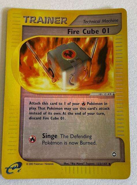 Pokémon Trading Card  - FIRE CUBE 01 - 2002 - 122/147 REV HOLO - LP