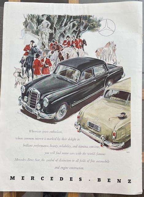 Vintage magazine advert - MERCEDEZ BENZ - from LIFE magazine 1956