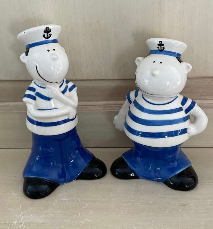 Two Happy Sailor Ceramic money boxes - good condition! R300 for the pair