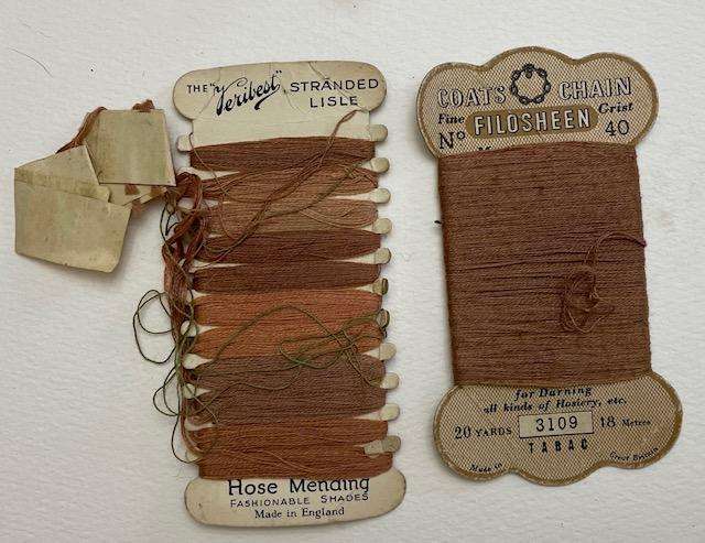 Vintage Hoisery darning cottons x 2 - * Vintage sewing