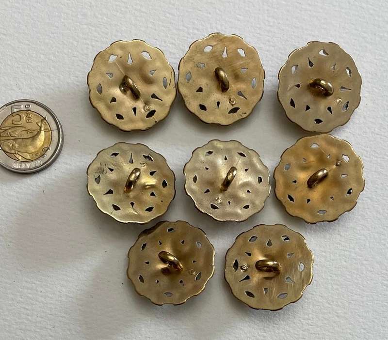 Set of beautiful, ornate , plastic vintage buttons