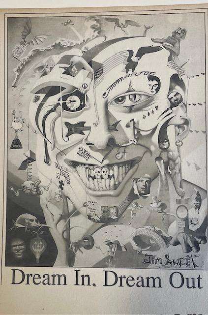 Vintage Reproduction - DREAM IN  DREAM OUT by Jim Sweet - circa 1970's - fascinating art!