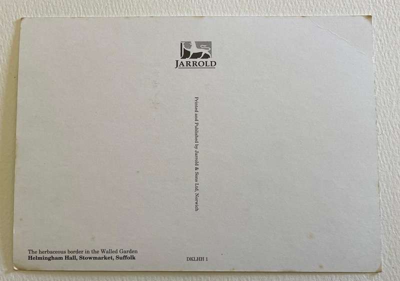 Vintage Postcard - Helmingham Hall, Stowmarket, Suffolk - Jarrold Card - 17cm x 12cm