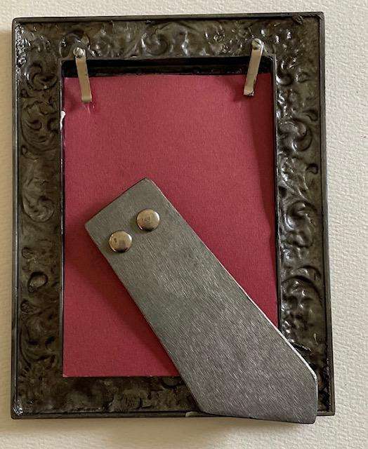 Vintage Pewter Photo Frame with intricate flower design. 17cm x 13cm