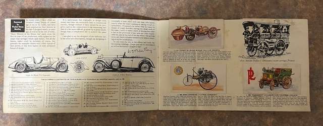 Brooke Bond Cards Booklet. The History of Motor Cars