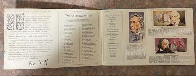 Brooke Bond Cards. Famous People 1869 - 1969 booklet