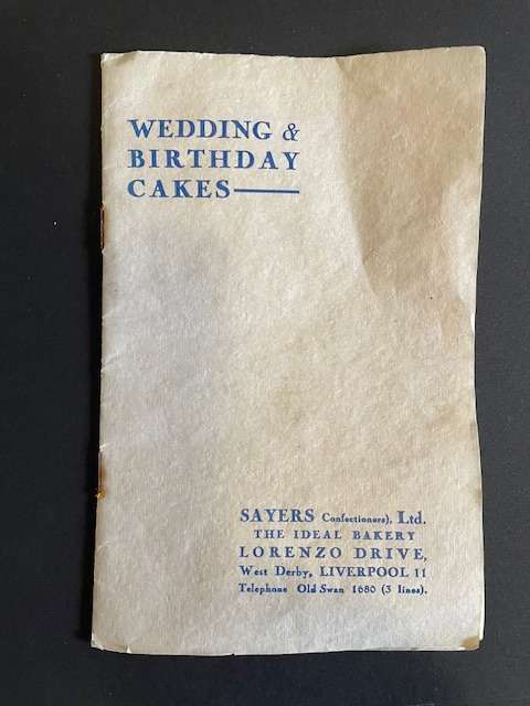Vintage Wedding and Birthday Cakes Leaflet 1930's