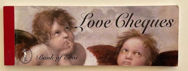 BANK OF EROS Cheque book 2000 - Great, quirky gift!