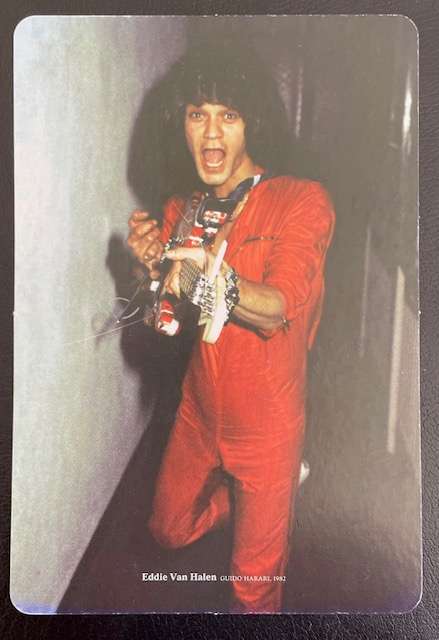 Post card - Music Box series - Eddie van Halen, photo by Guido Harari 1982. 2012 Concertino