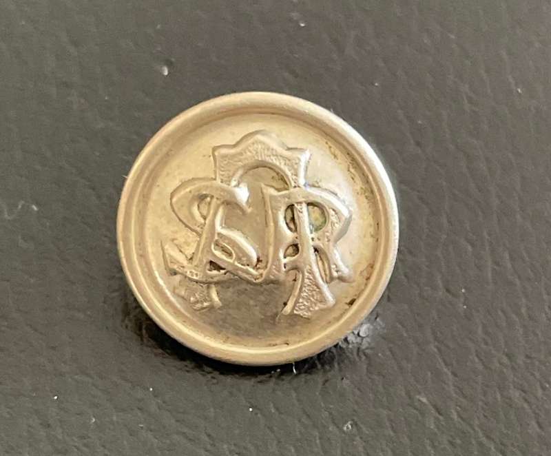 Vintage South African Railways button WWII