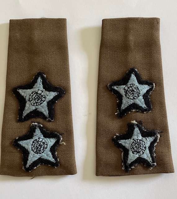 SANDF x2 Lapel epaulettes with insignia of Lieutenant.