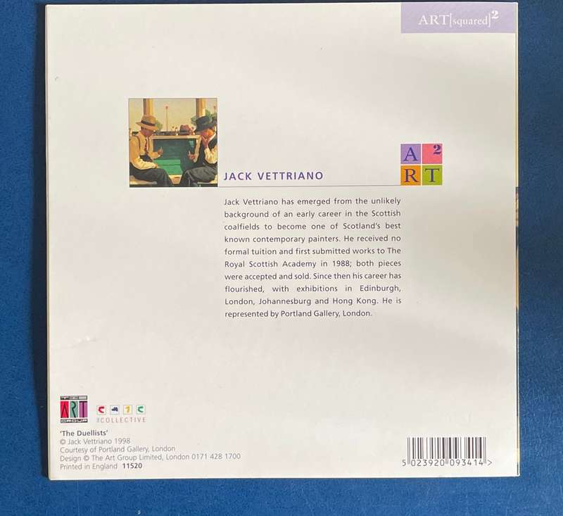 Jack Vettriano card. "The Duellists" 1998  by Art Squared