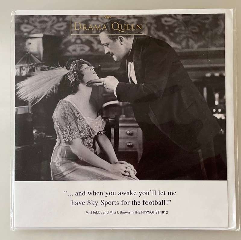 CHEEKY card ! Drama Queen - pic from The Hypnotist 1912