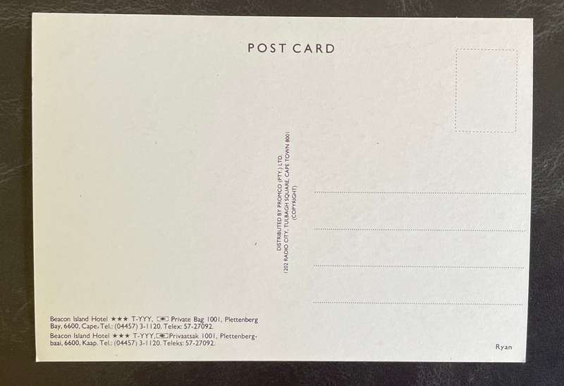 Postcard -  Beacon Island Hotel, Plettenburg Bay
