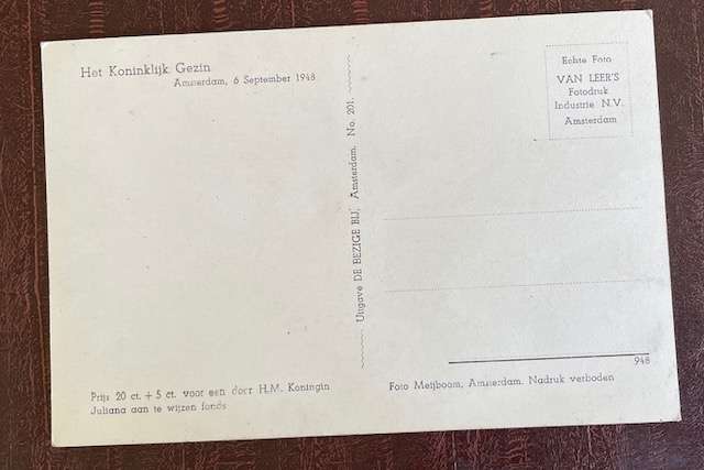 Vintage postcard - 1948 - Coronation of Queen Juliana Holland #201 - Meijboom