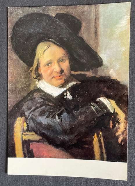 Vintage Art postcard - Frans Hals , Der Mann mit dem Schalphutt