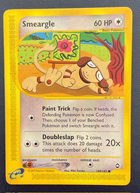 Pokémon Trading Card - 2002 - SMEARGLE - 109/147 LP