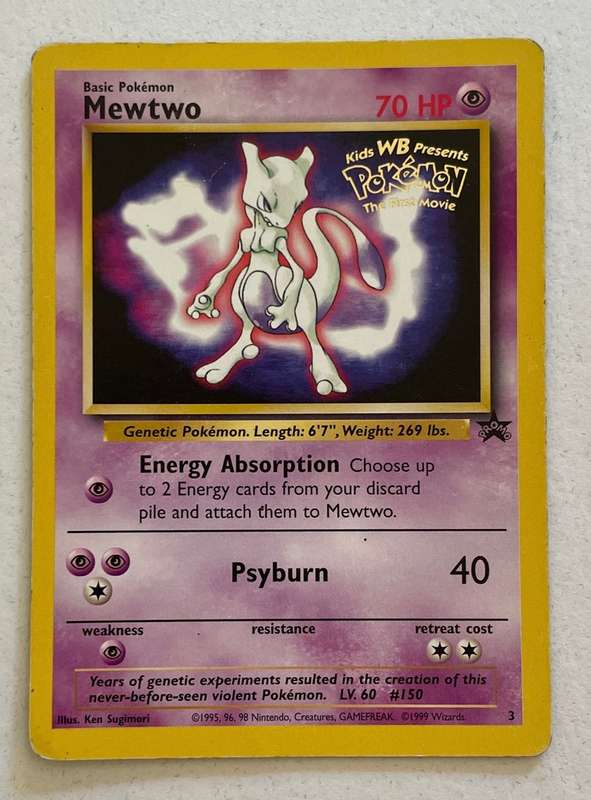 Pokémon Trading Card - 1999 - MEWTWO PROMO #3
