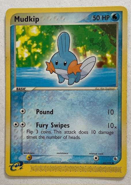 Pokémon Trading Card - 2003 - MUDKIP 60/109  LP