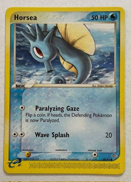 Horsea, Seadra and energy card - Pokemon TCG