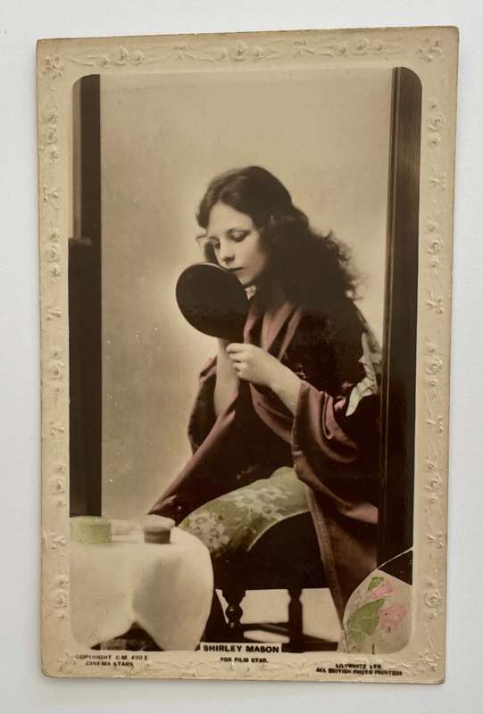 Antique postcard - Shirley Mason, movie star - Lilywhite series - posted 1921
