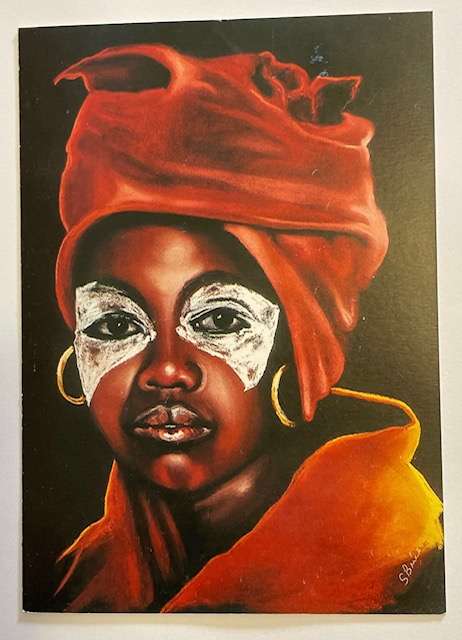 Art Notelet -Gcaleka Woman, Willowdale, South Africa - from original pastel by Stephanie Brice