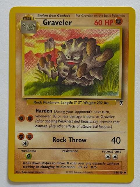 Pokémon Trading Card - 2002 - GRAVELER - 44/110 LP