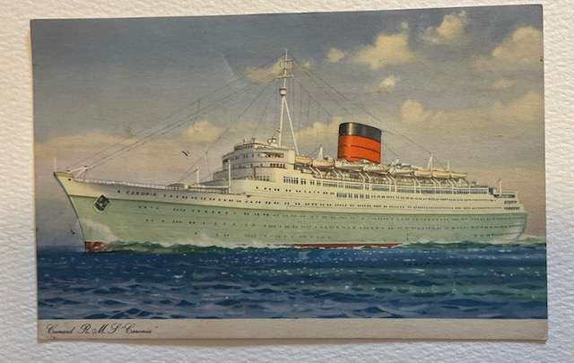 VINTAGE POSTCARD - SHIPS - CUNARD LINE RMS 'CARONIA'