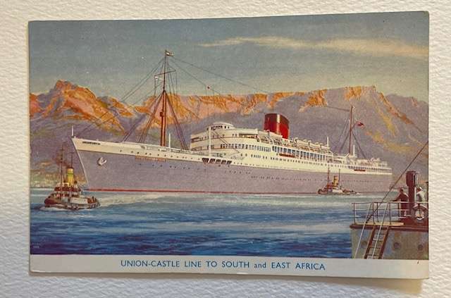 VINTAGE POSTCARD - SHIPS - UNION CASTLE LINE MAIL STEAMER 'PRETORIA CASTLE'