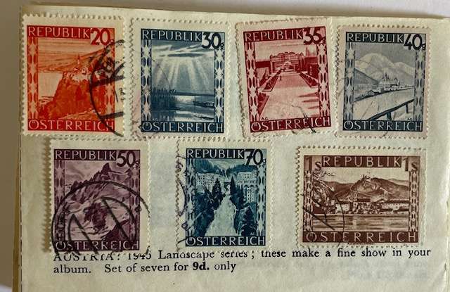 Stamps - Austria Landscapes - 1945