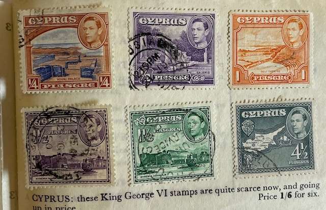 Stamps - Cyprus - King George VI - stamps on paper - used