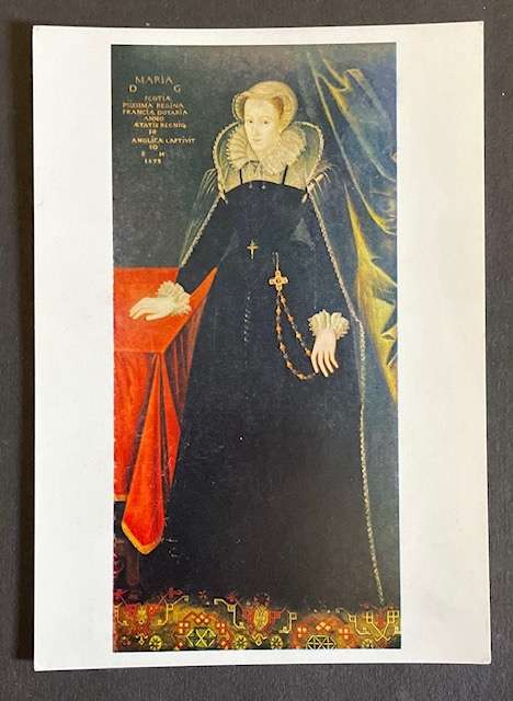 Vintage Art postcard - MARY QUEEN OF SCOTS - P. OUDRY SCOTTISH GALLERY